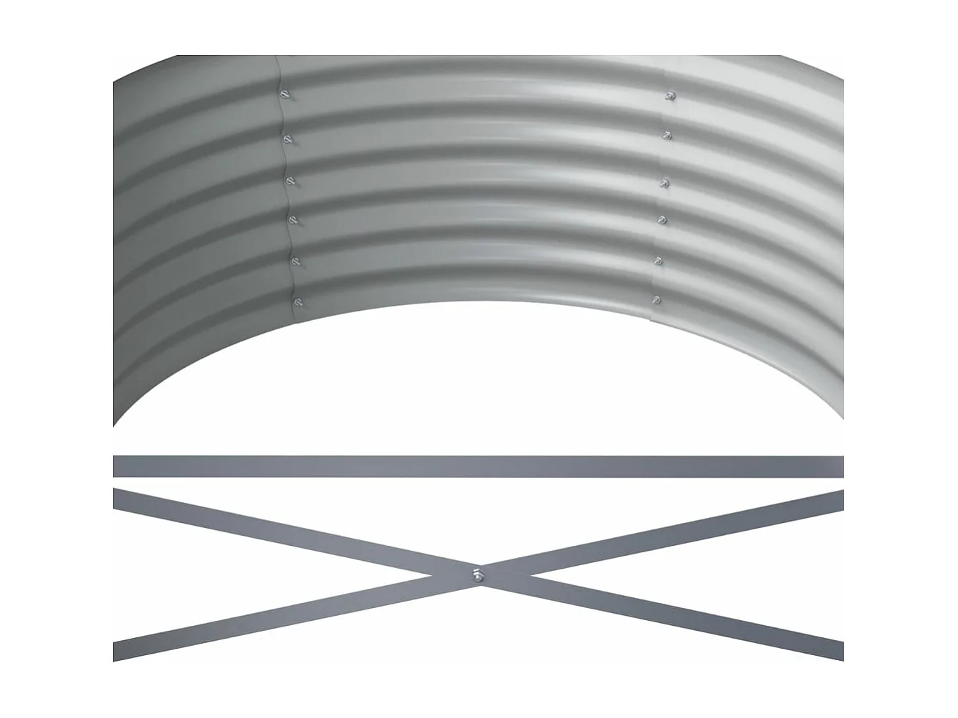 Lit surélevé de jardin Acier enduit de poudre 620x80x36 cm Vert