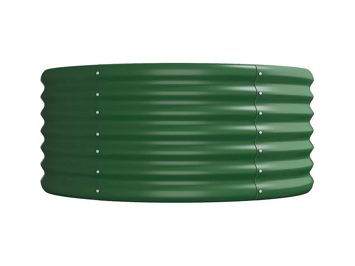 Jardinera arriate acero recubrimiento polvo verde 620x80x36 cm