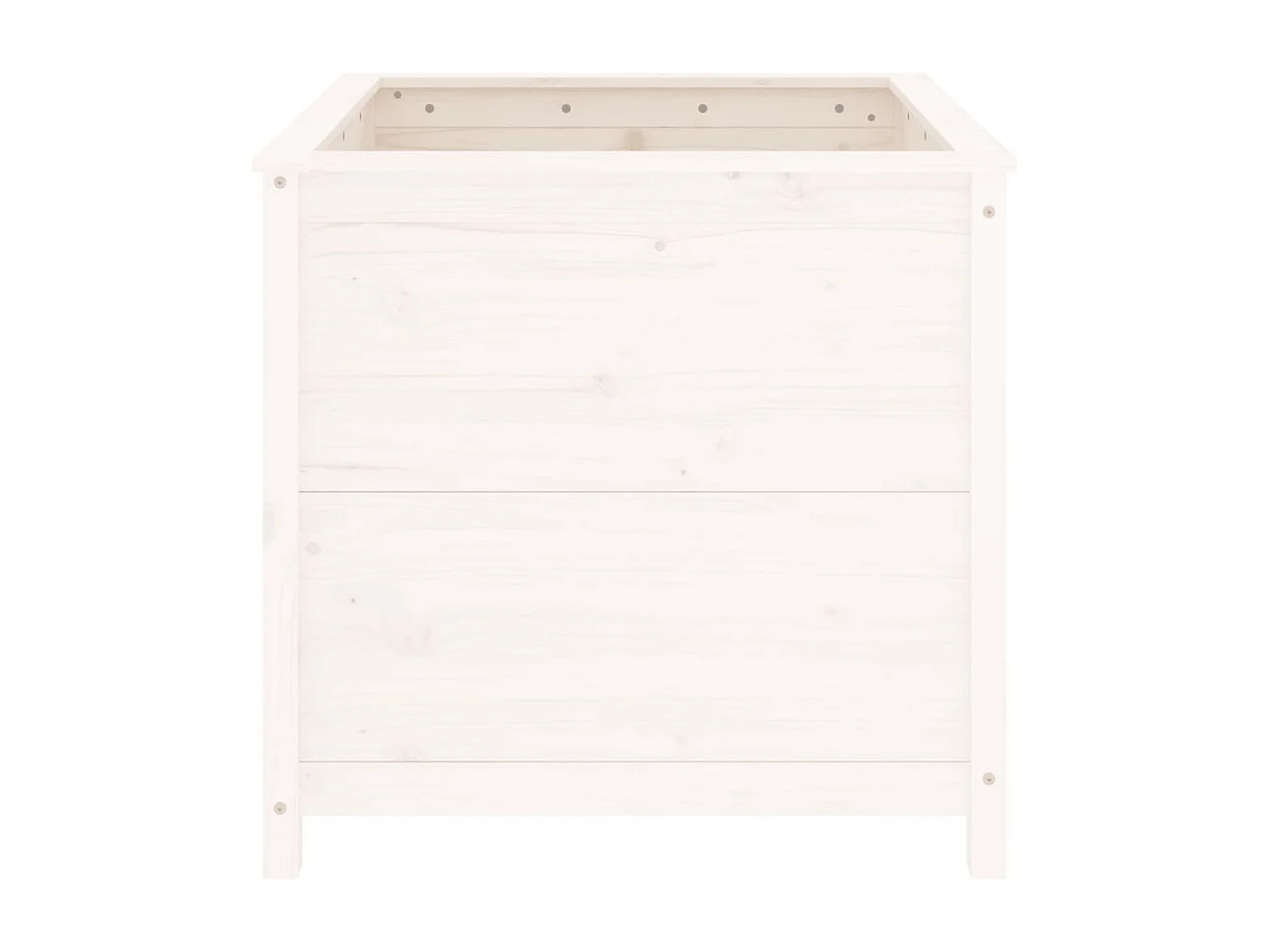 Vaso/floreira de jardim 82,5x82,5x78 cm pinho maciço branco