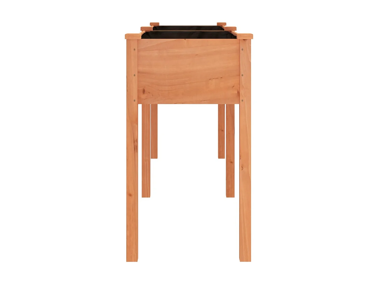 Jardinera con forro madera maciza de abeto marrón 161x45x76 cm