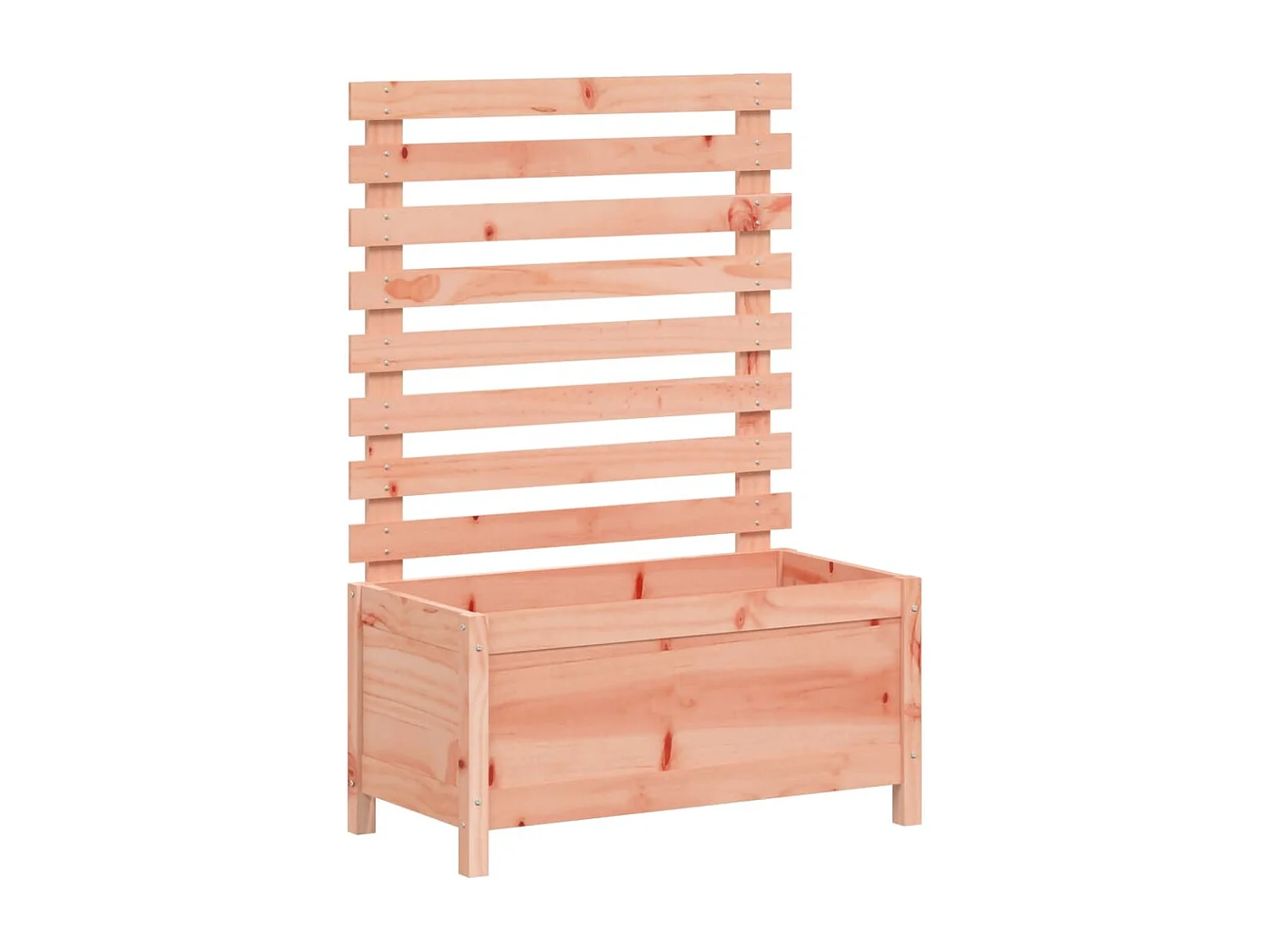 Jardinera con estantería madera maciza Douglas 79x39,5x114 cm