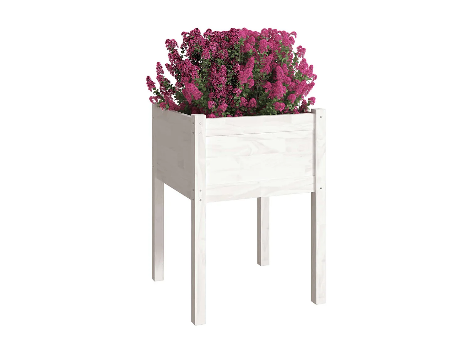 Jardinières 2 pièces Blanc 50x50x70 cm Bois de pin massif