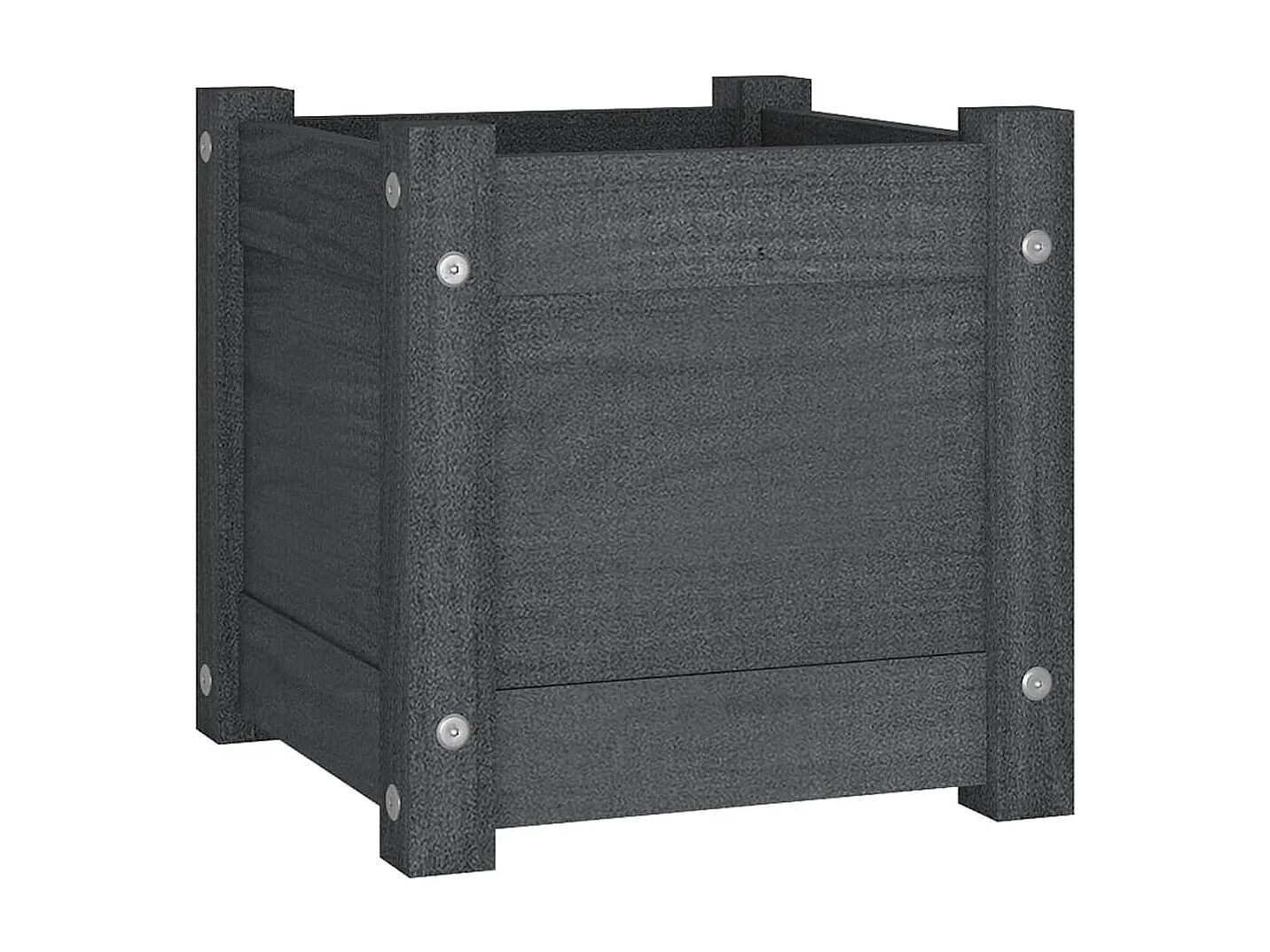 Jardinière d'extérieur Gris 31x31x31 cm Bois de pin massif