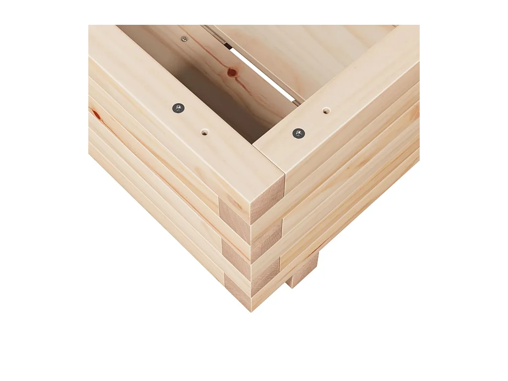 Vaso/floreira de jardim 40x40x26,5 cm madeira de pinho maciça