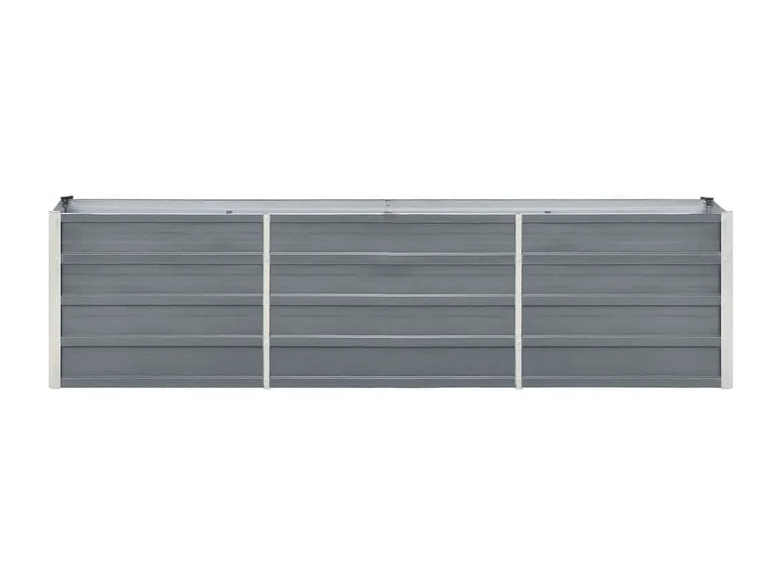 Lit surélevé de jardin Acier galvanisé 240x40x45 cm Gris