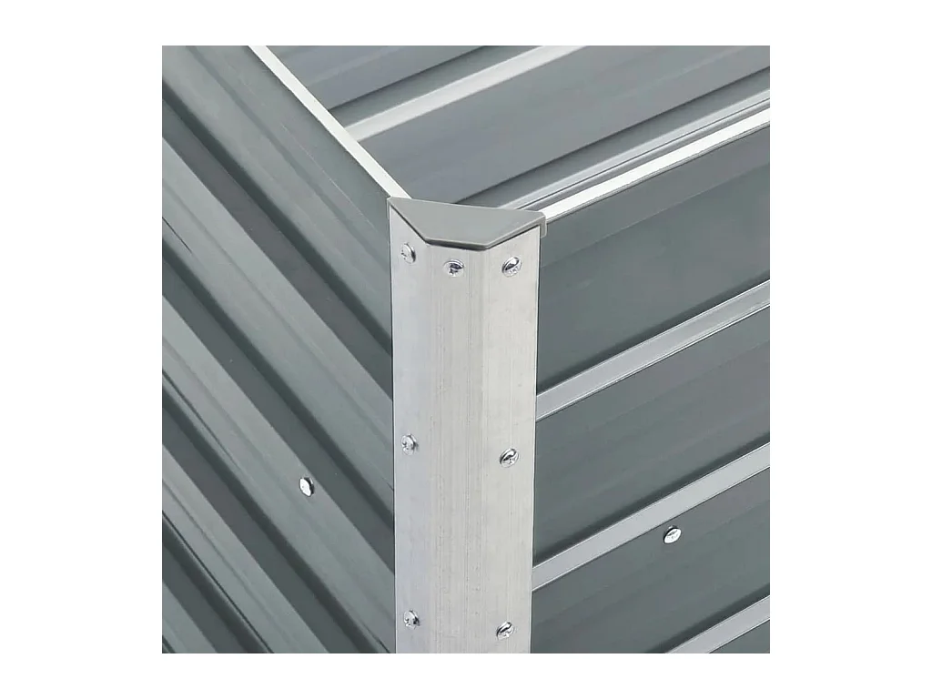 Lit surélevé de jardin Acier galvanisé 240x40x45 cm Gris