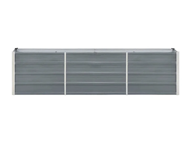 Lit surélevé de jardin Acier galvanisé 240x40x45 cm Gris