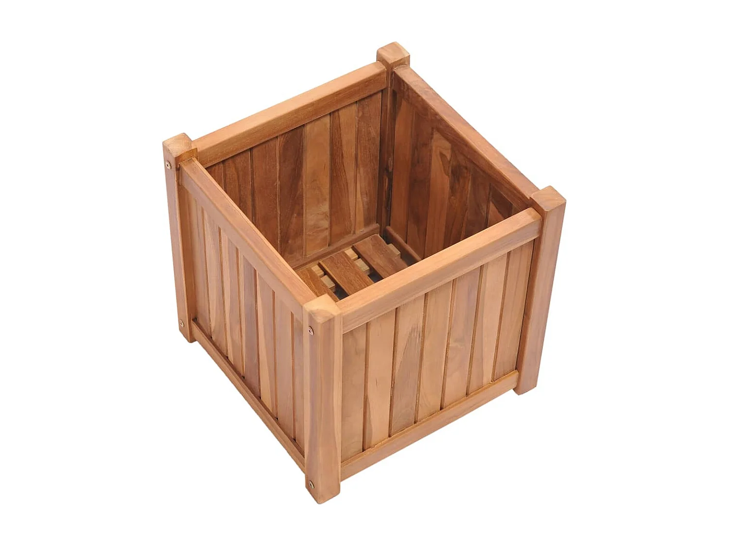 Vaso/floreira 40x40x40 cm madeira de teca maciça