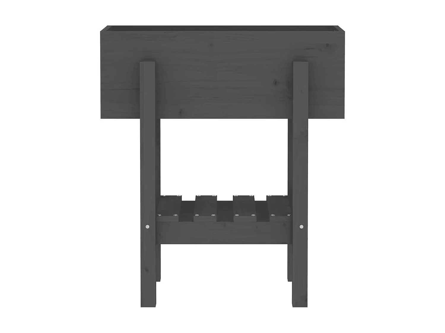 Jardinière gris 62x30x69 cm bois massif de pin