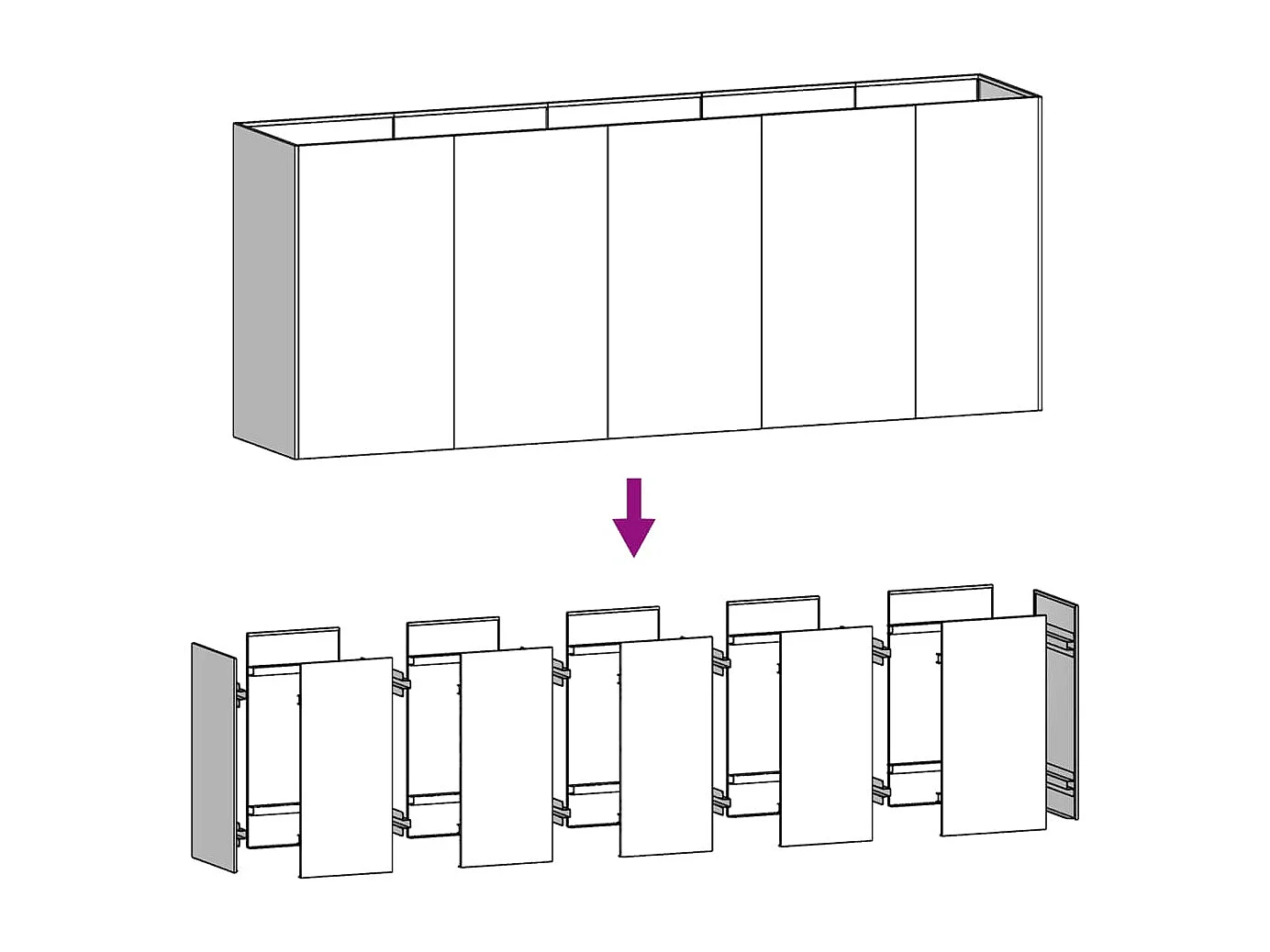 Lit surélevé de jardin 200x40x80 cm acier corten