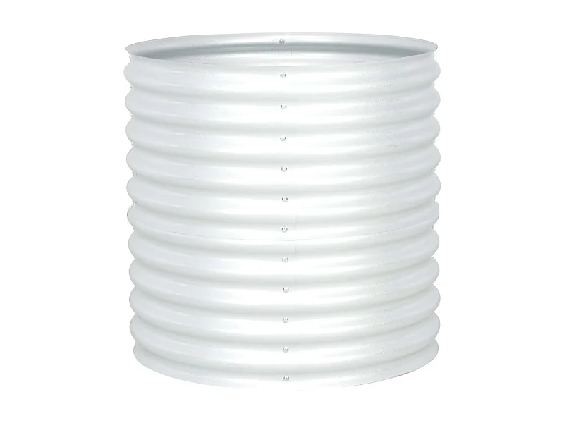 Lit surélevé de jardin 80x80x81 cm Acier galvanisé Argenté