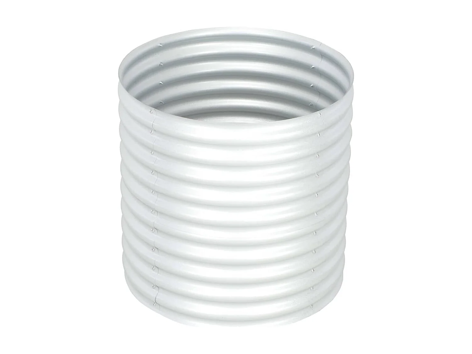 Canteiro/vaso elevado aço galvanizado 80x80x81 cm prateado