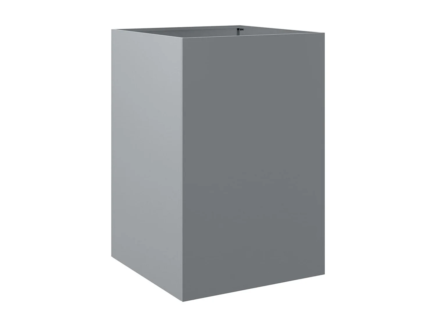 Vaso/floreira 52x48x75 cm aço galvanizado prateado