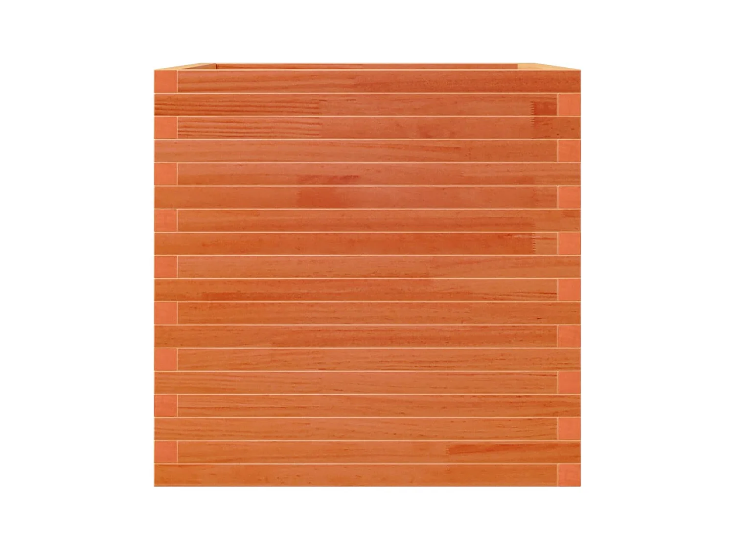Jardinière cire marron 70x70x68,5 cm bois de pin massif