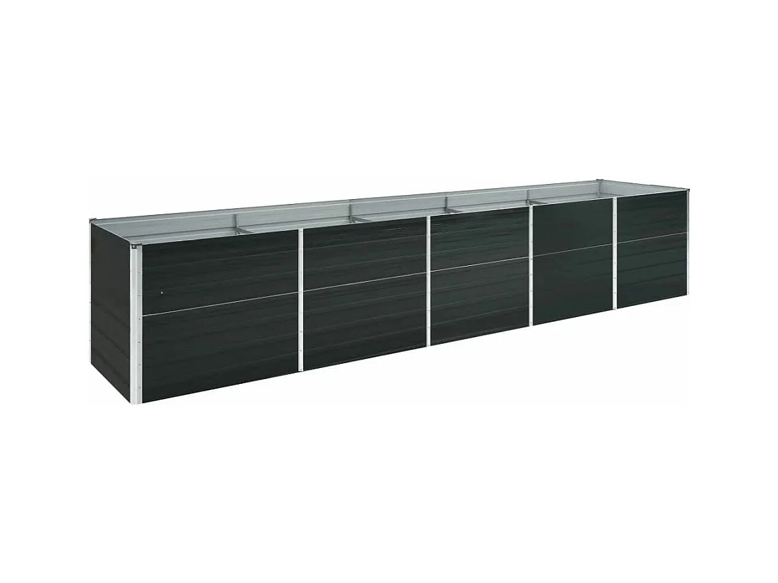 Lit surélevé de jardin Acier galvanisé 400x80x77 cm Anthracite