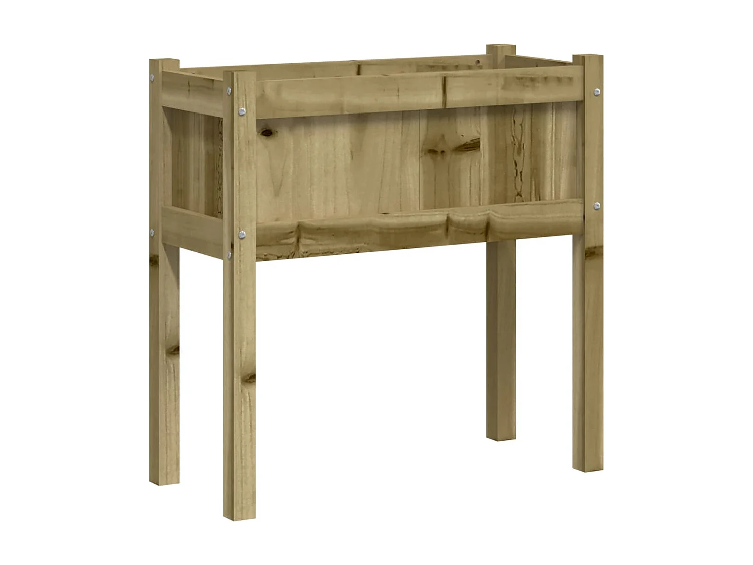 Jardinera con patas madera de pino impregnada 70x31x70 cm