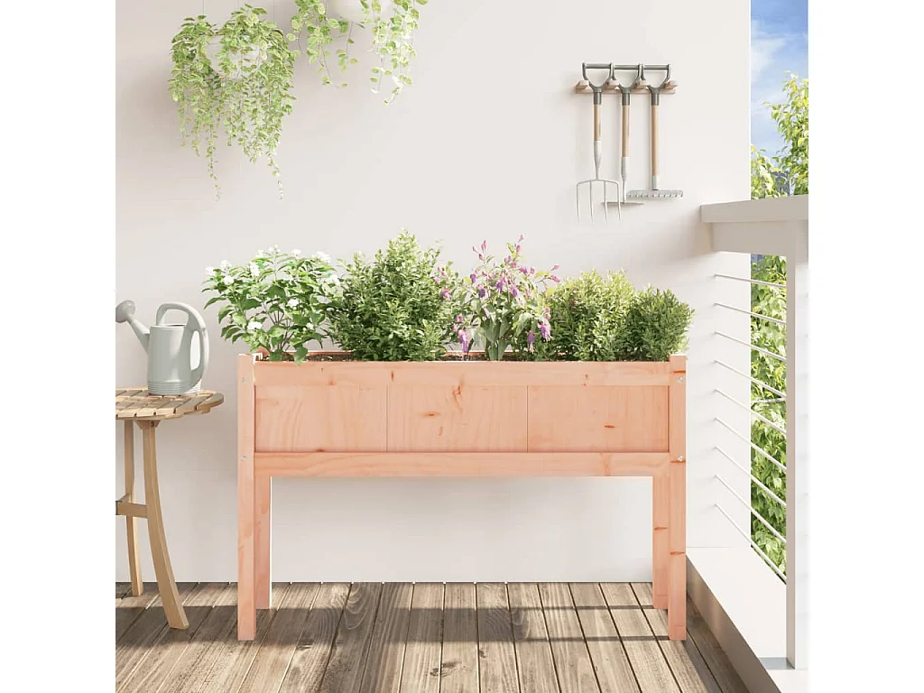 Jardinières avec pieds 110x31x70 cm bois massif douglas