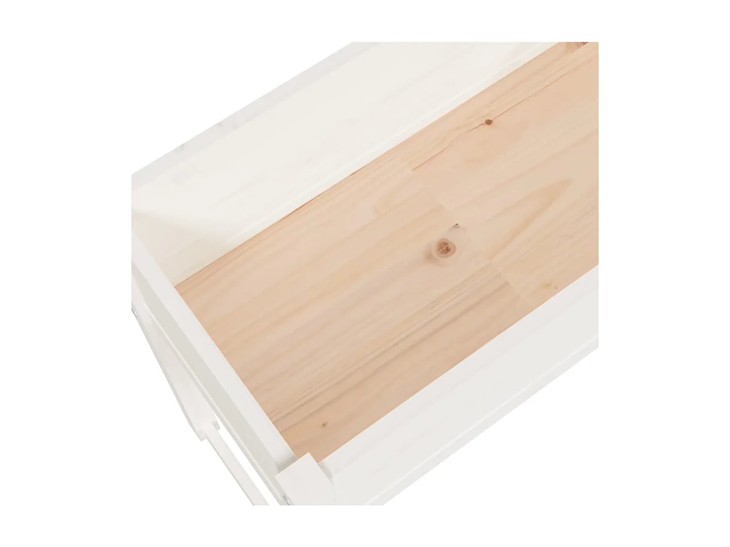Jardinera madera maciza de pino blanco 78x40x81 cm