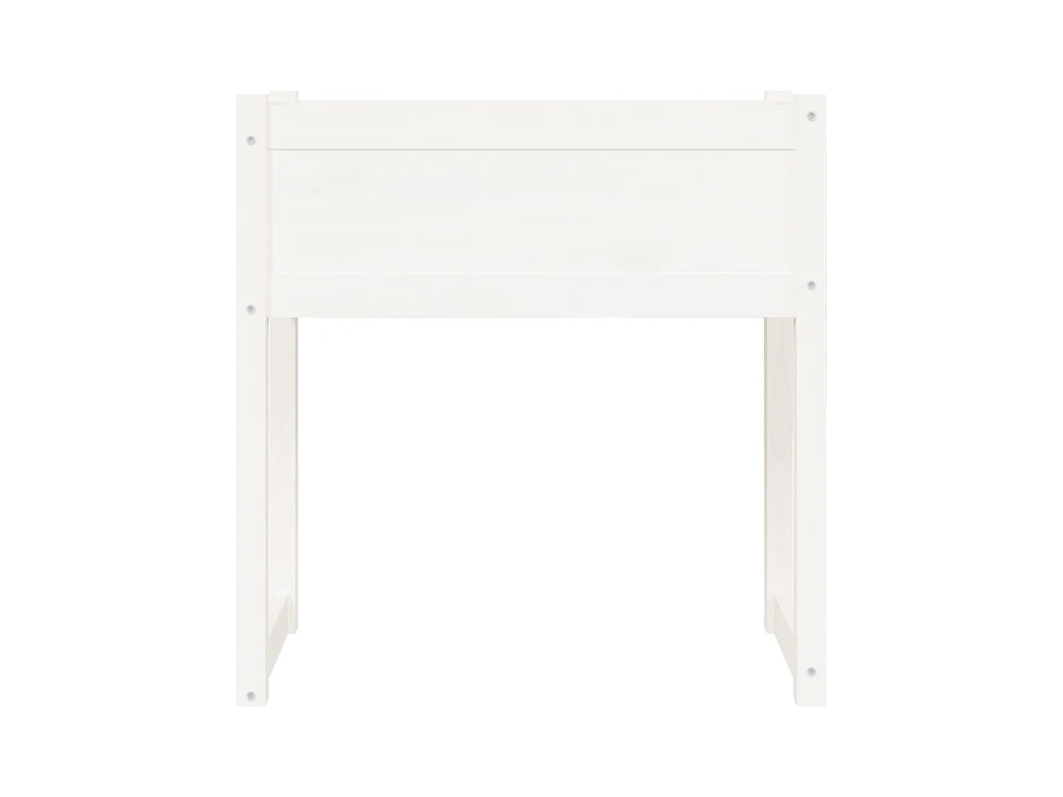Jardinière Blanc 78x40x81 cm Bois massif de pin
