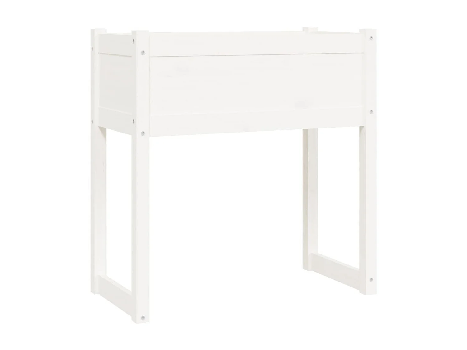 Jardinera madera maciza de pino blanco 78x40x81 cm