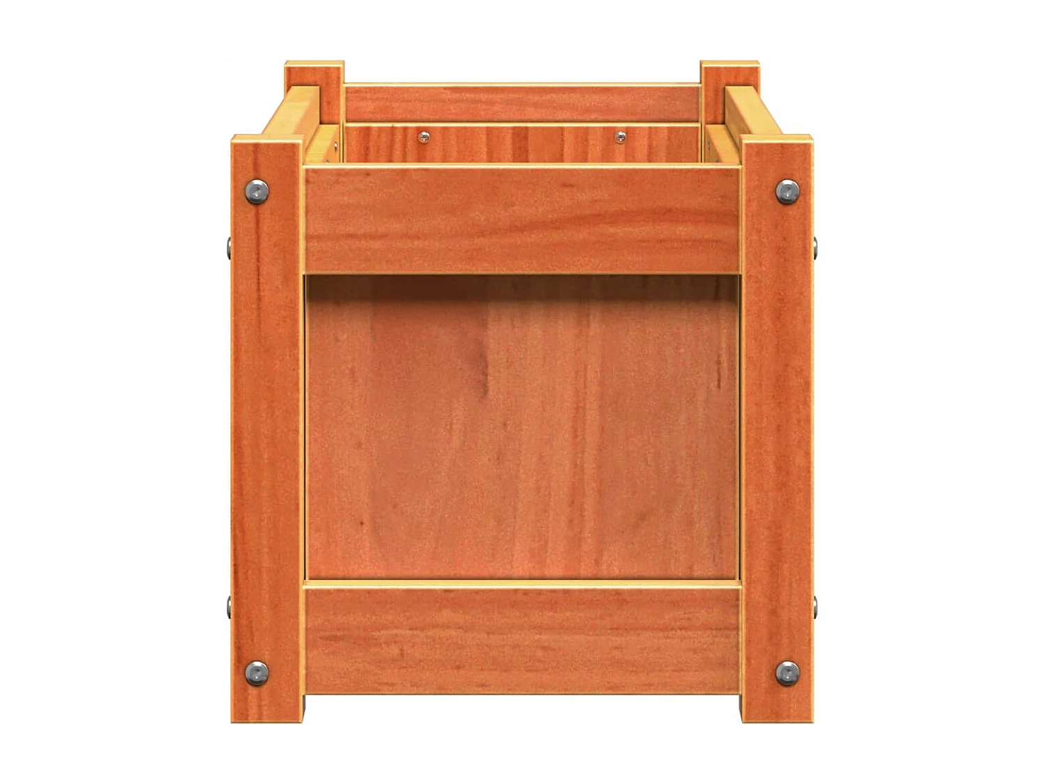 Jardinière cire marron 60x31x31 cm bois de pin massif