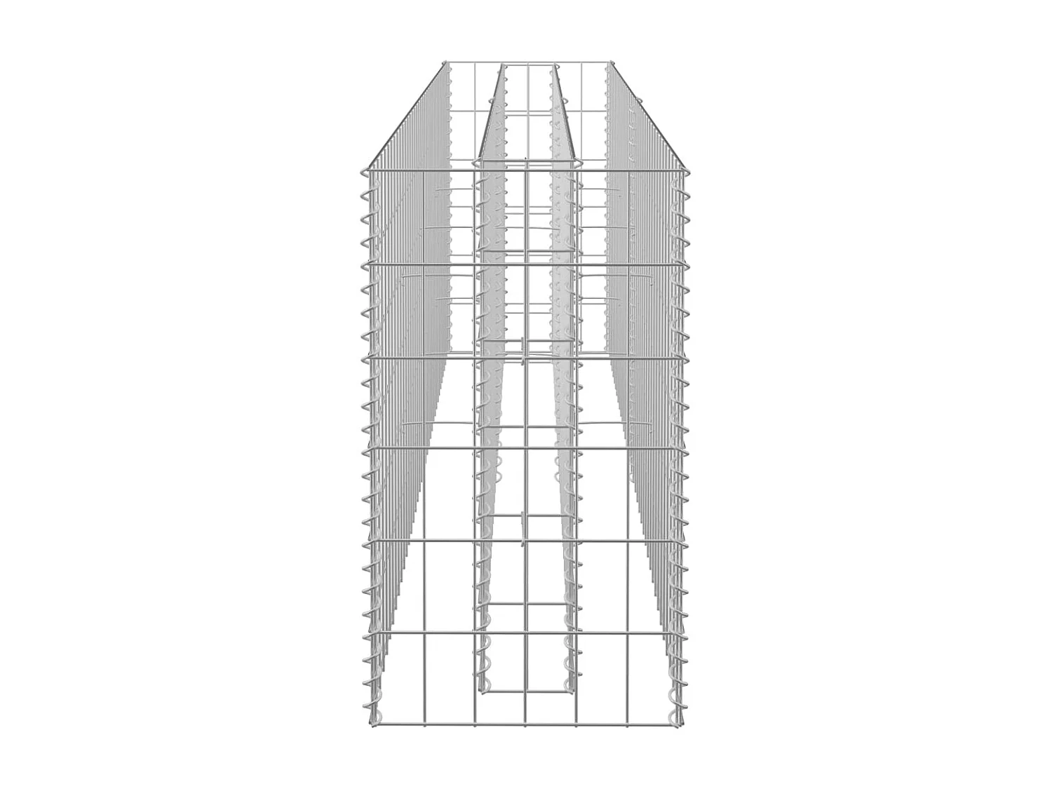 Lit surélevé à gabion Acier galvanisé 180x30x60 cm
