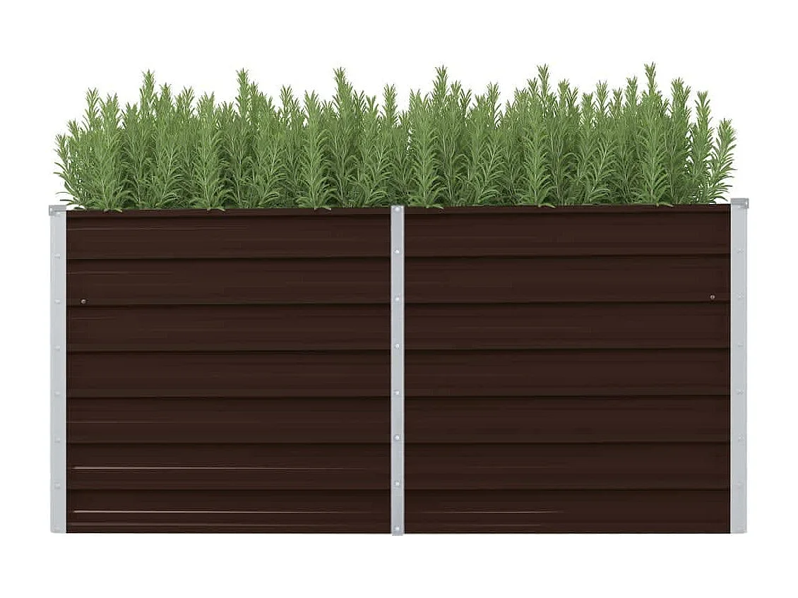 Lit surélevé de jardin Marron 160x40x77 cm Acier galvanisé