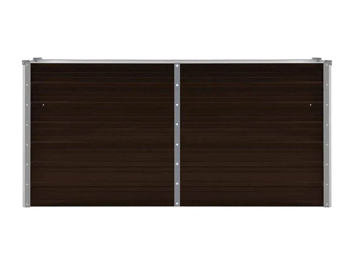 Lit surélevé de jardin Marron 160x40x77 cm Acier galvanisé