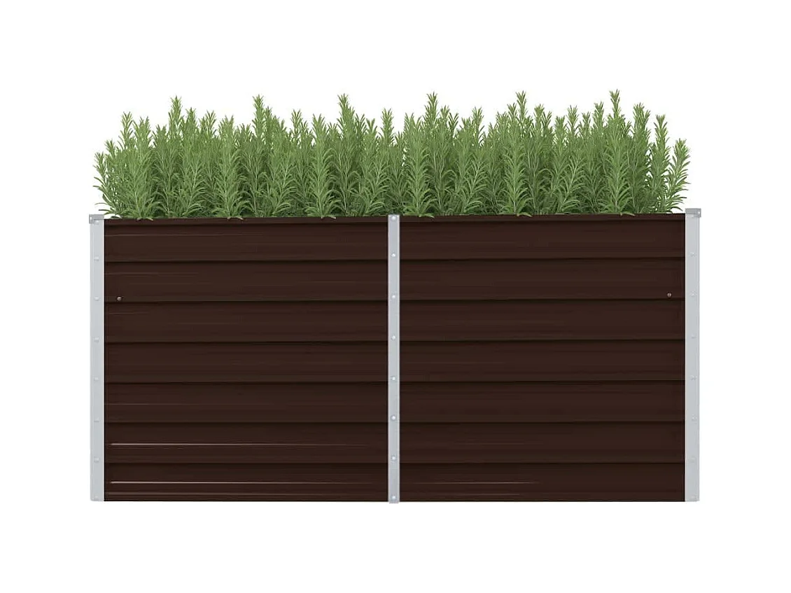 Lit surélevé de jardin Marron 160x40x77 cm Acier galvanisé