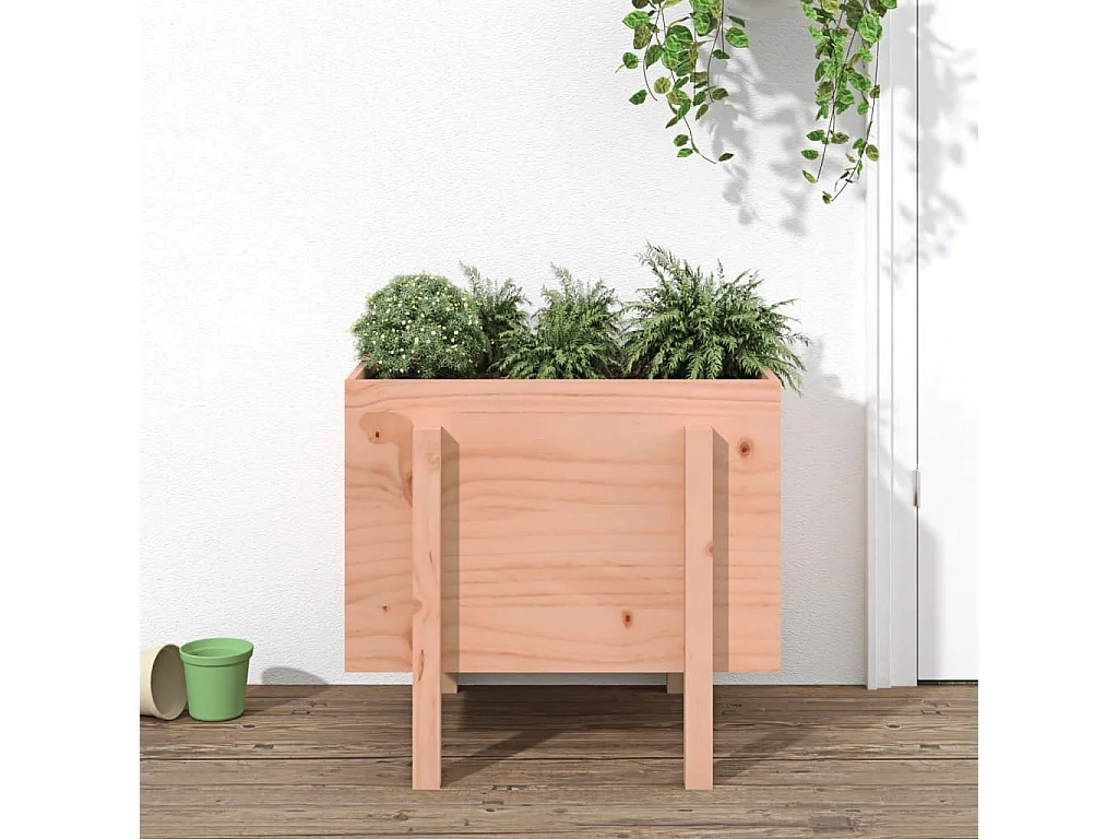 Vaso/floreira de jardim 62x50x57 cm madeira de douglas maciça