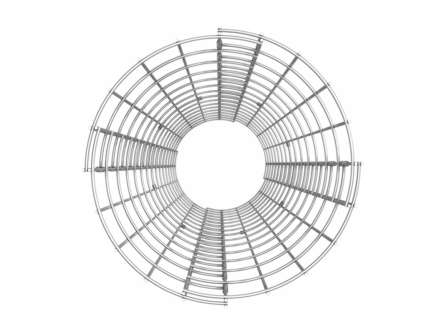 Arriate gaviones circular 3 unidades acero galvanizado Ø30x150 cm