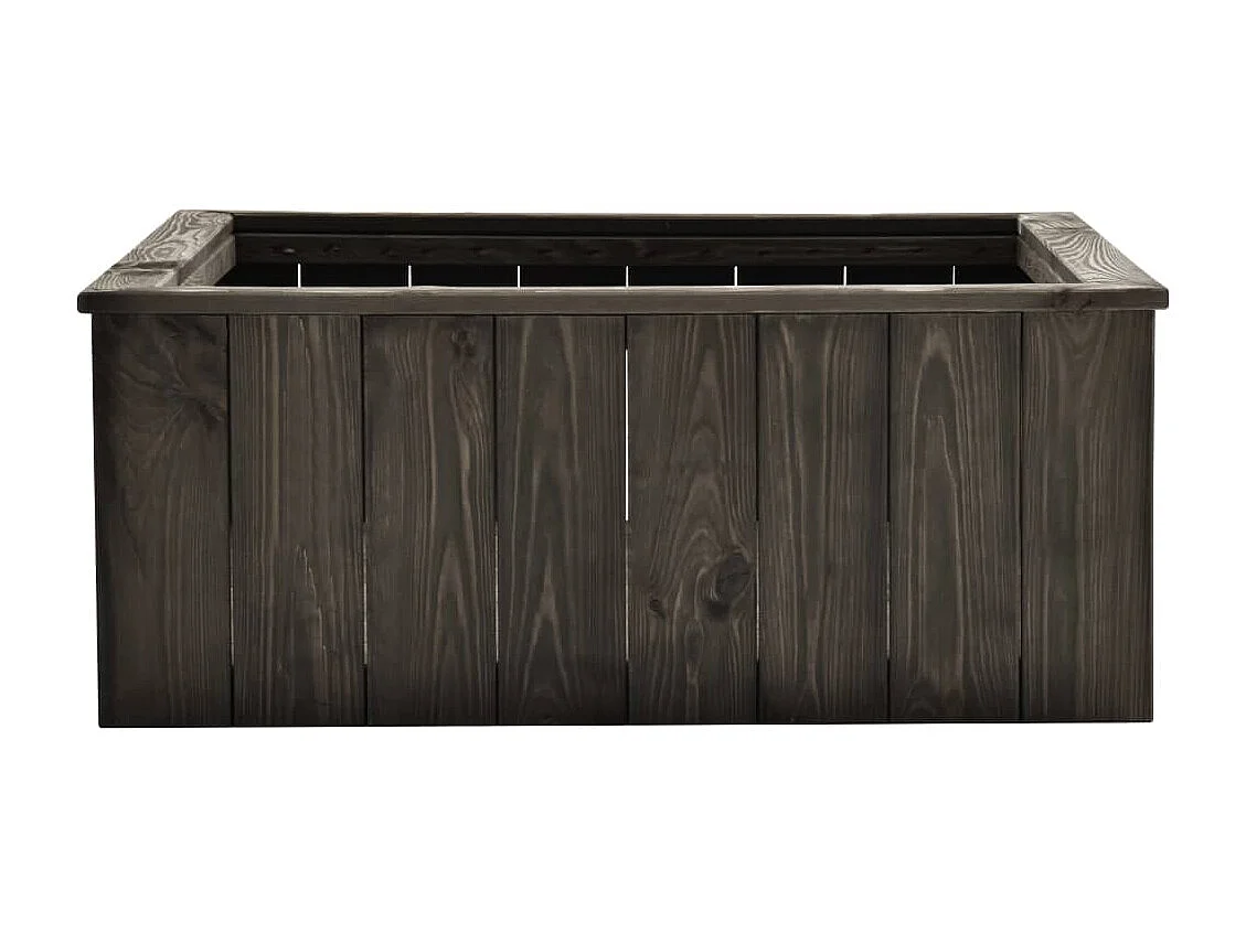 Lit surélevé Gris foncé 74x77x30 cm Bois de pin massif