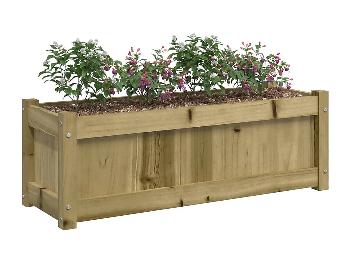 Jardineras de exterior 2 unidades madera impregnada de pino