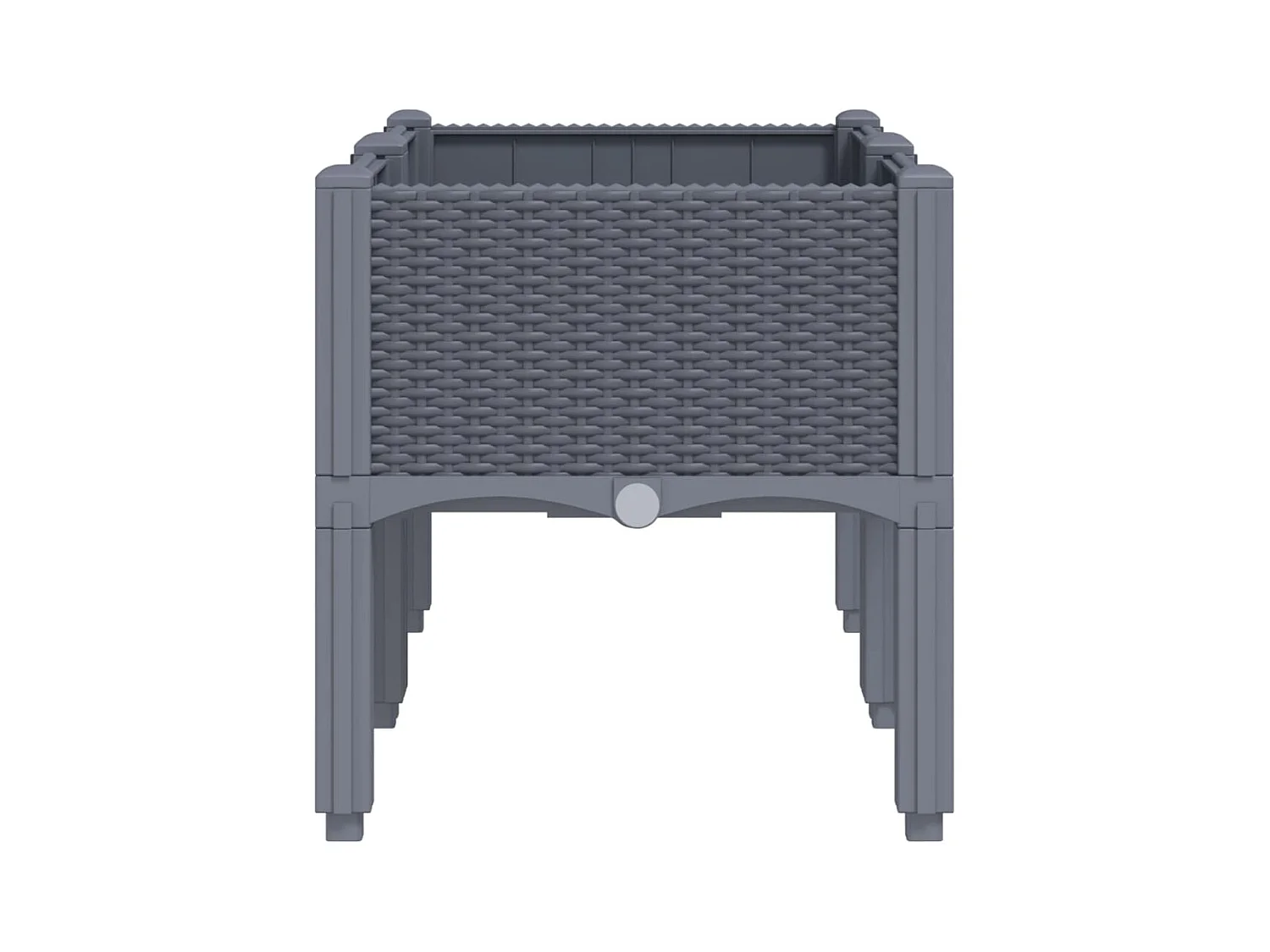 Jardinera con patas PP gris 80x40x42 cm
