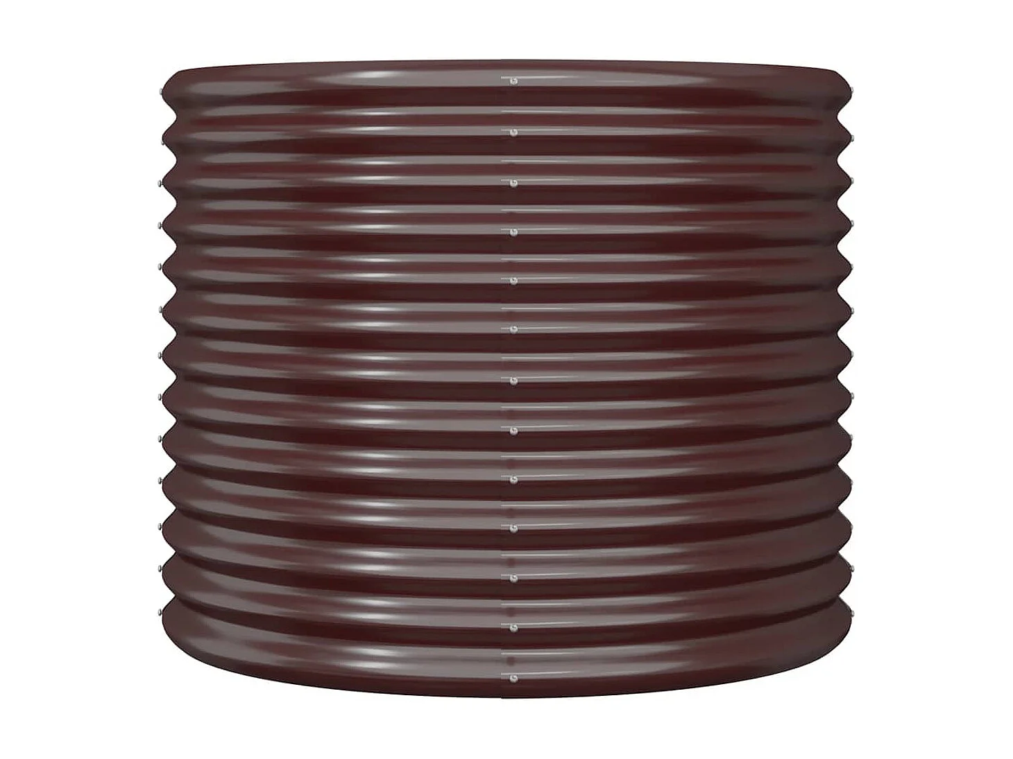 Jardinière de jardin Acier enduit de poudre 80x80x68 cm Marron