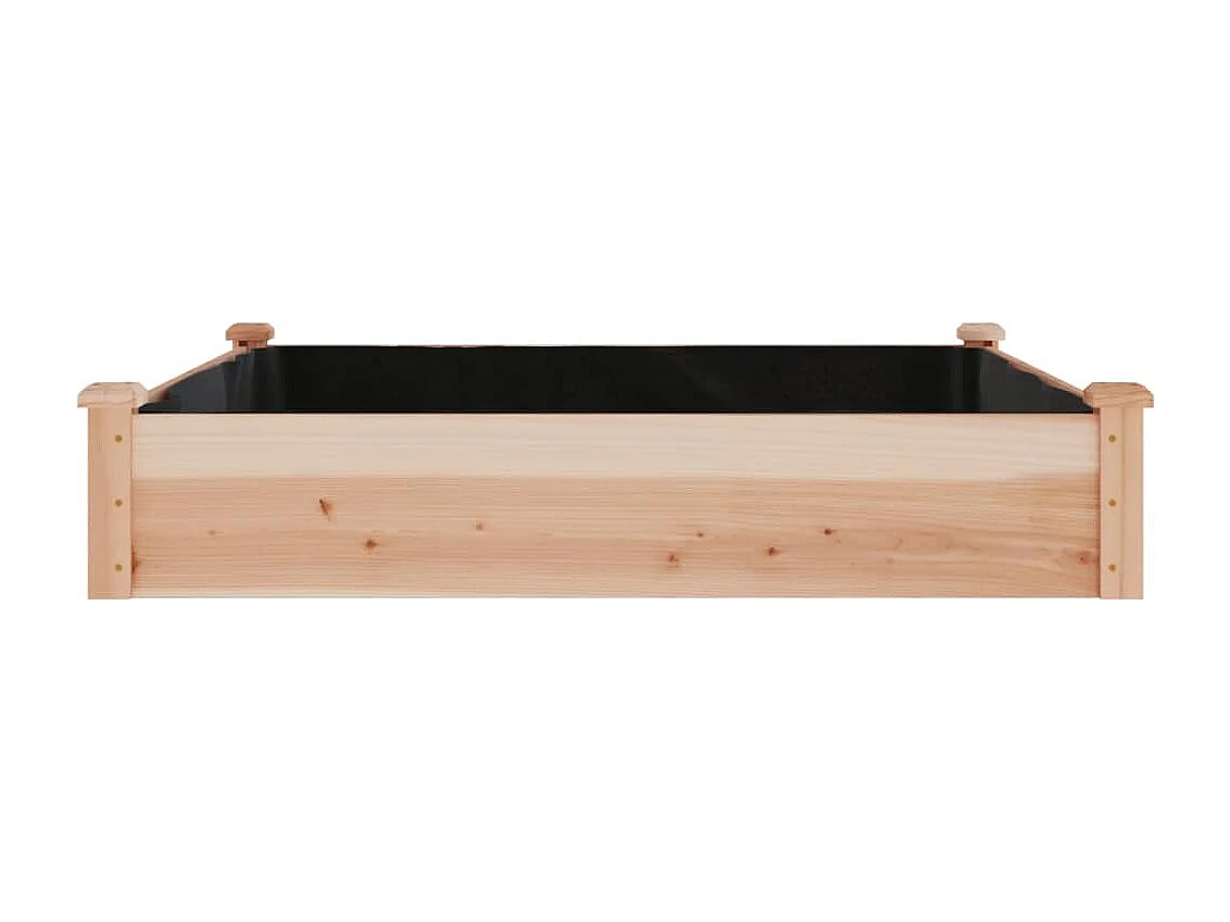 Jardinera arriate con forro madera maciza abeto 120x60x25 cm