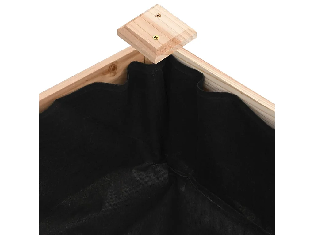 Jardinera arriate con forro madera maciza abeto 120x60x25 cm