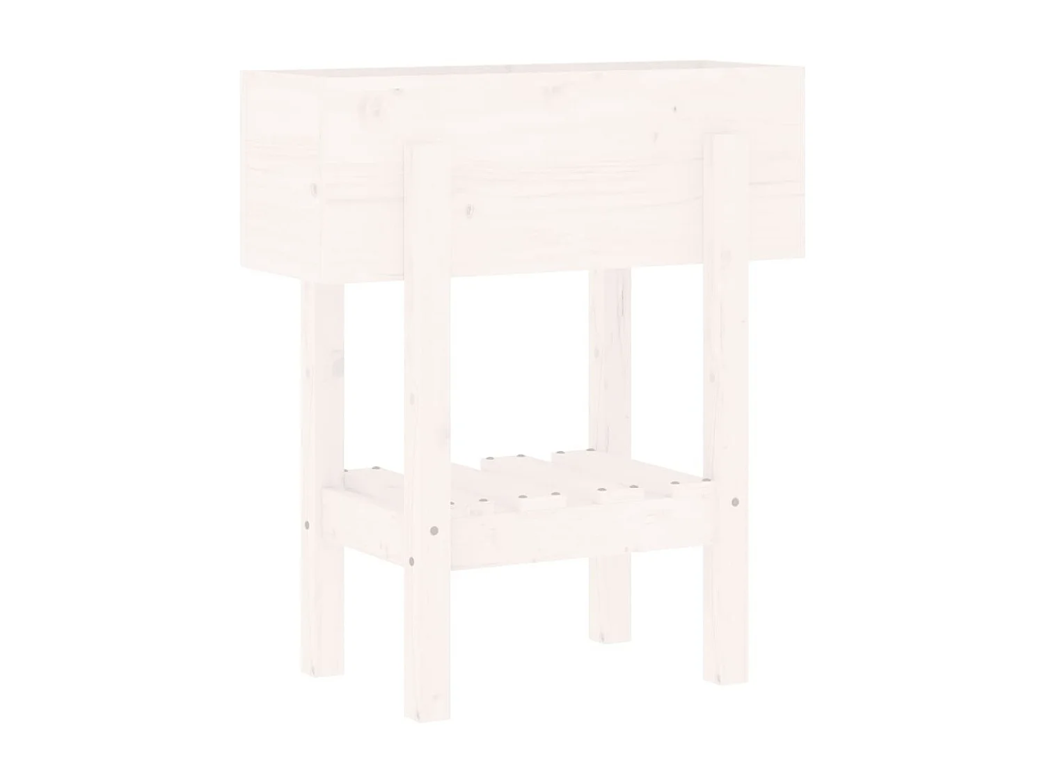 Jardinera madera maciza de pino blanco 62x30x69 cm