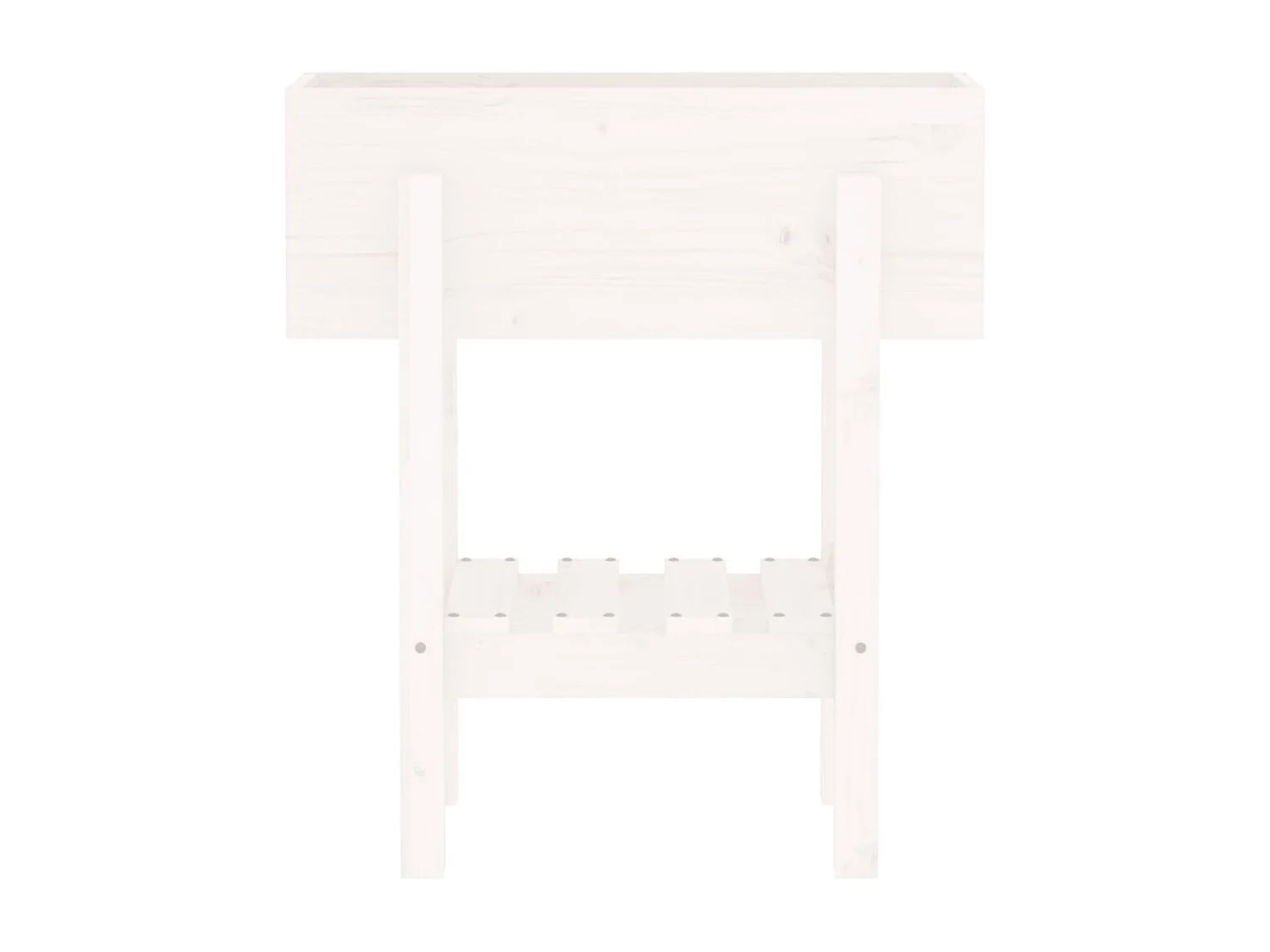 Jardinera madera maciza de pino blanco 62x30x69 cm