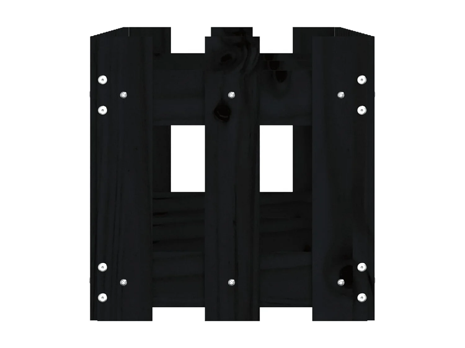 Arriate elevado jardín con valla madera pino negro 150x30x30cm