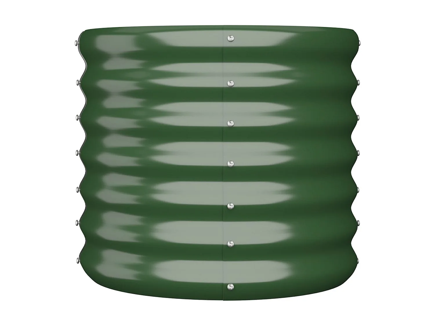 Jardinera de acero con recubrimiento en polvo verde 40x40x36 cm