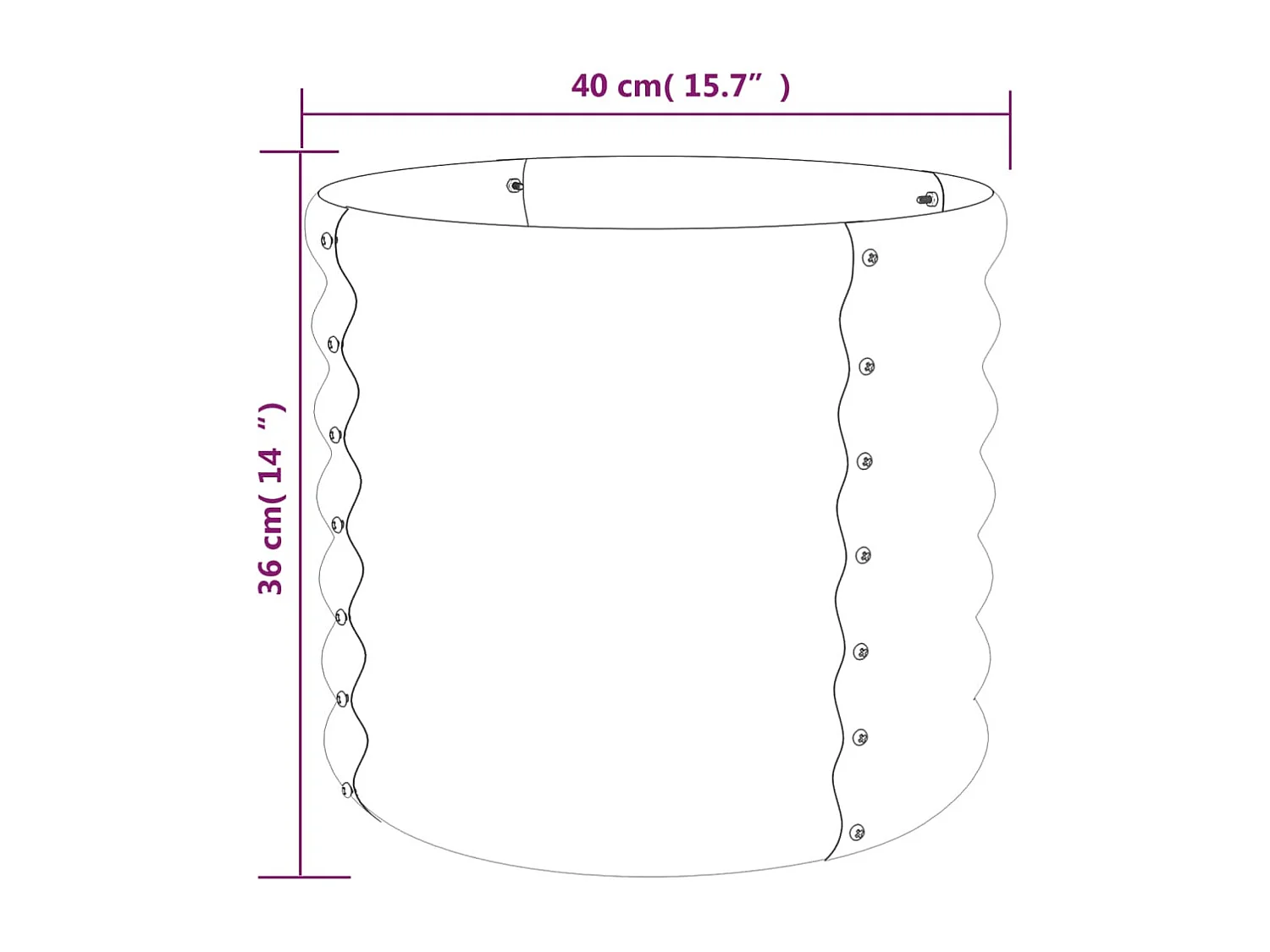 Jardinière de jardin Acier enduit de poudre 40x40x36 cm Vert