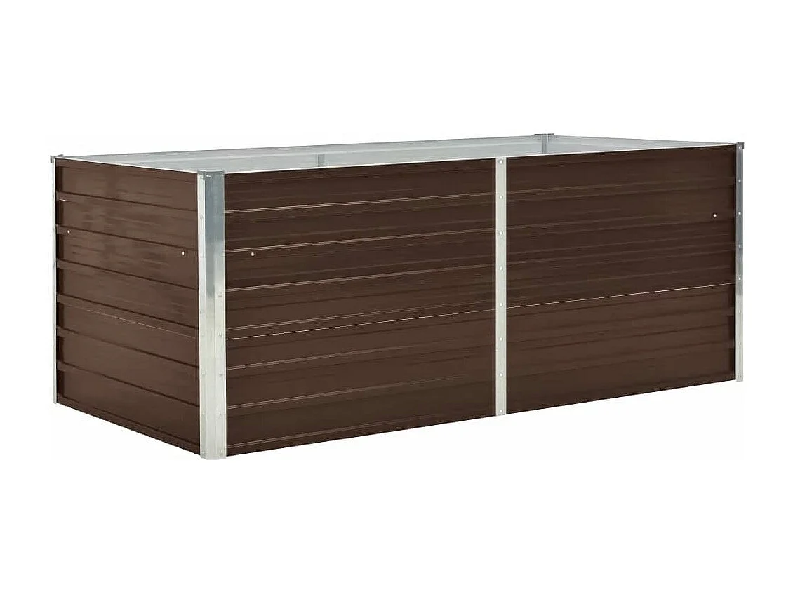 Jardinière 160 x 80 x 45 cm Acier galvanisé Marron