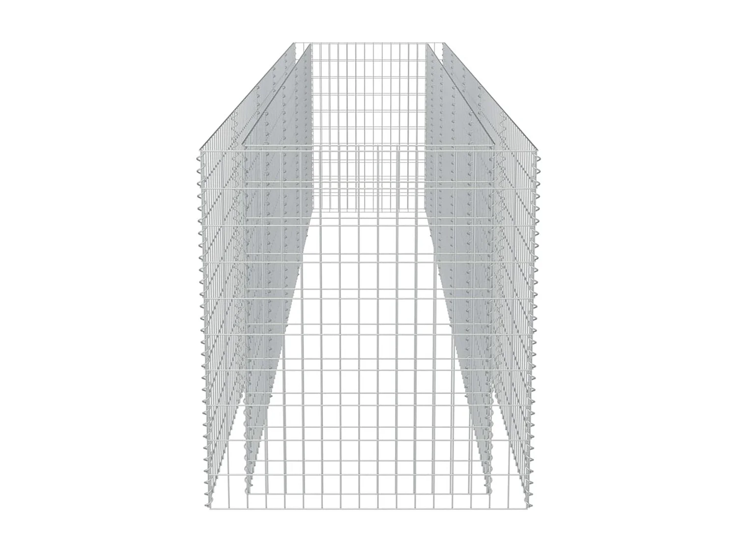 Lit surélevé à gabion Acier galvanisé 450x90x100 cm