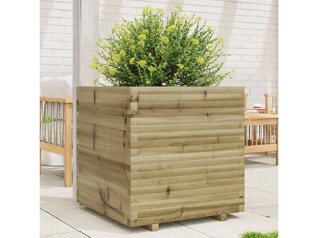 Jardinière 70x70x72 cm bois de pin imprégné