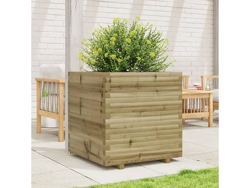 Jardinière 70x70x72 cm bois de pin imprégné