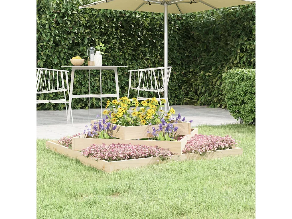 Jardinière 112x112x27 cm Bois massif de pin