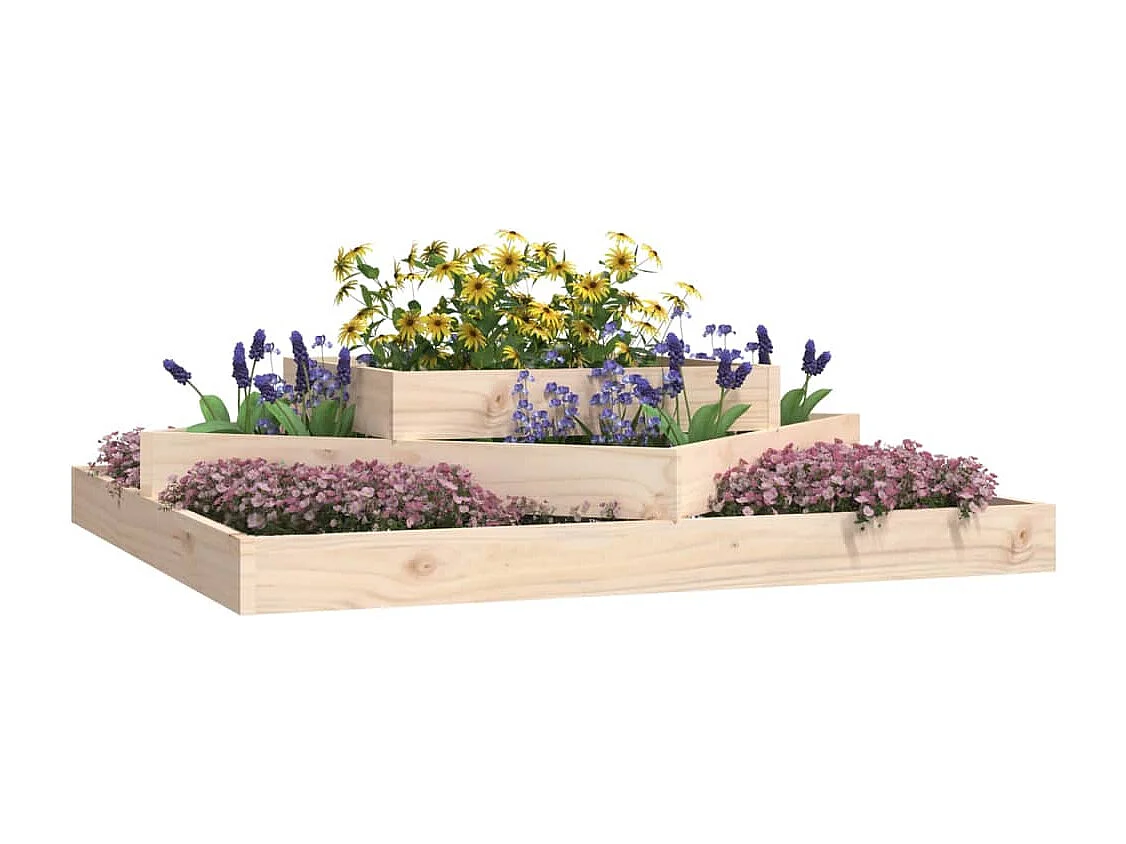 Jardinière 112x112x27 cm Bois massif de pin