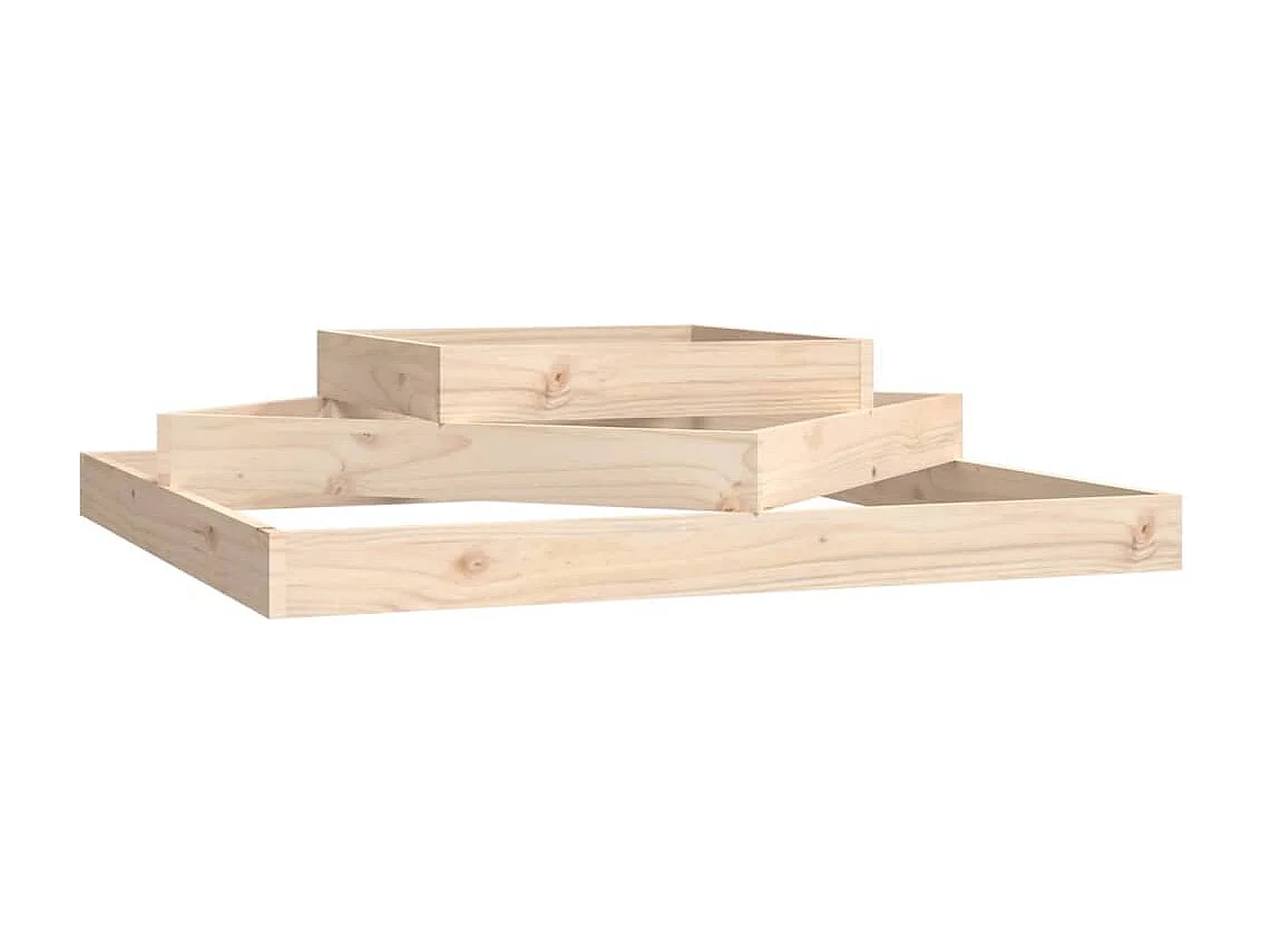 Jardinière 112x112x27 cm Bois massif de pin