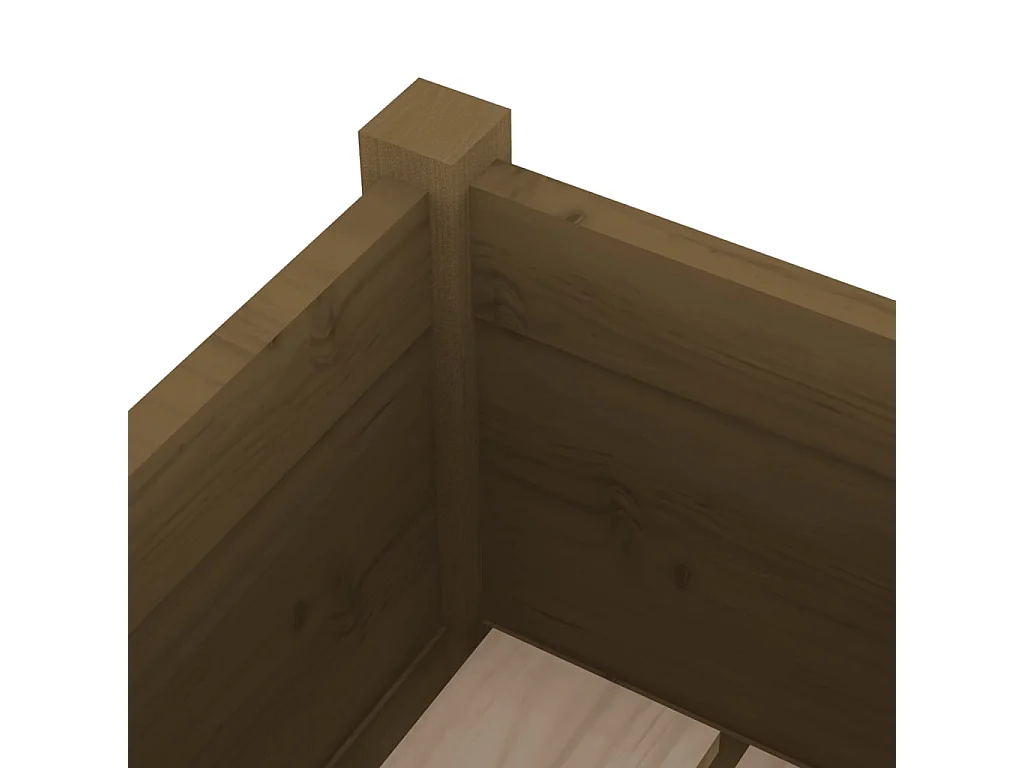 Jardinière Marron miel 70x31x70 cm Bois de pin massif